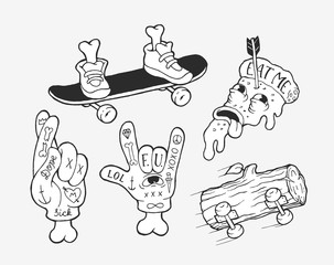 Strange Skater Stickers