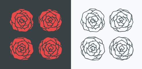 Vector Simple Roses