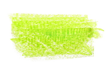 Grunge green crayon drawing background and texture isolated on white background, design element