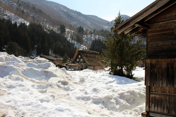 The world heritage, Shirakawa-go during winter in Japan