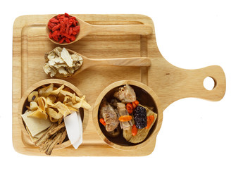 Top view of Chinese herbals