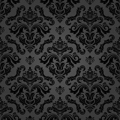 Orient vector classic pattern. Seamless abstract background with vintage elements. Orient dark background