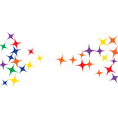 Colorful Stars Confetti, Mystery Sparkling Vector Background. Trendy Glowing Magic Glitter, Lights. Festive Falling Colorful Stars Confetti for Ads, Posters. 