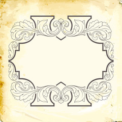 Vector baroque of vintage elements for design. 