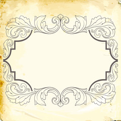 Vector baroque of vintage elements for design. 