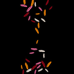 Colorful feathers. Prints of Colored feathers Design for Goods for Pets. Simple Pattern for Print, Logo or Poster. Vector Confetti Background.