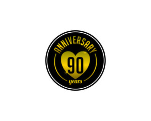 ninety years anniversary badge