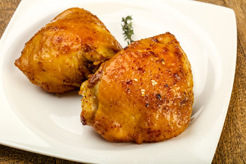 Roasted chicken thighs