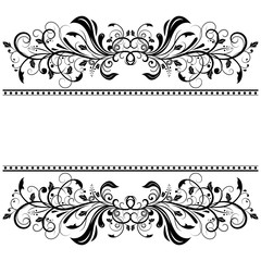 Vintage floral dividers. Decorative ornaments for cards or invitations