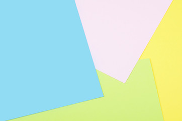 yellow and cyan, pink  colorful pastel paper background.