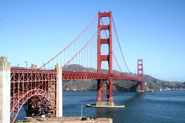 A view of The Golden Gate Bridge in San Francisco, Usa