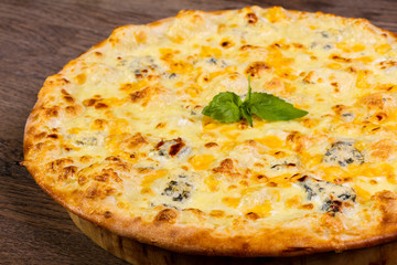 Four cheese pizza