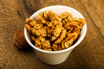 Opened walnuts