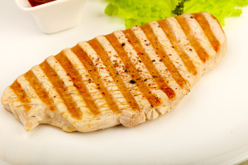 Grilled turkey steak