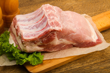 Raw pork meat