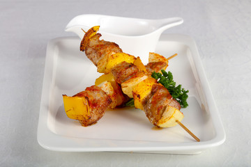 Pork skewers