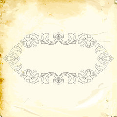 Vector baroque of vintage elements for design. 