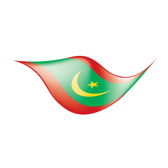 Obraz premium Mauritania flag, vector illustration