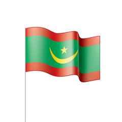 Mauritania flag, vector illustration