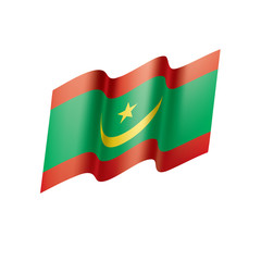 Mauritania flag, vector illustration