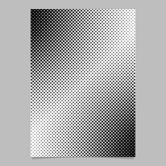 Monochrome halftone dot pattern flyer template - vector brochure background graphic