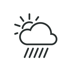 Black and white variable cloud icon