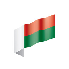 Madagascar flag, vector illustration
