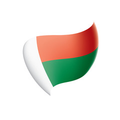 Fototapeta premium Madagascar flag, vector illustration