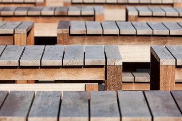 Fototapeta na wymiar construction of natural wood planks