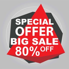 Vector sale banner design template