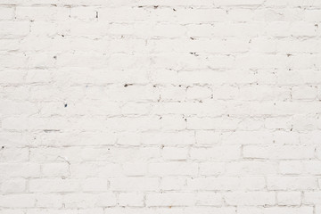 Fototapeta premium The background of a white brick wall.