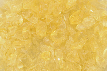 Rosin (colophony or Greek pitch) flat lay macro