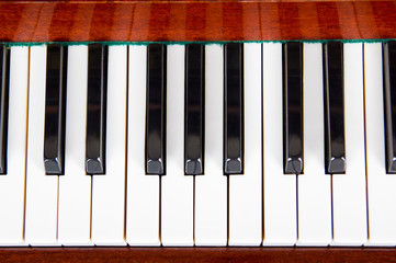 Piano close up, piano claps. Background.