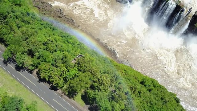 Iguazu Falls in Brazil, Drone View　イグアス 滝 ブラジル アルゼンチン