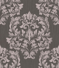Vector damask pattern element. Classical luxury old fashioned ornament, royal victorian royal texture for wallpapers, textile, wrapping. Exquisite floral baroque templates