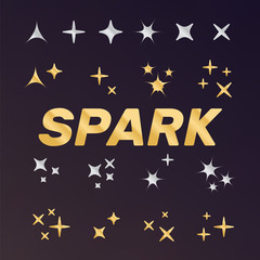 Glowing light effect star. Sparkle lights vector