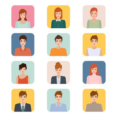 Group of people diversity. Vector illustration of flat design people characters. Business character in human resource.