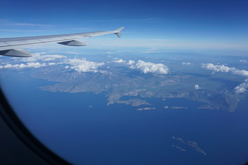Fototapeta premium Airplane view and sky