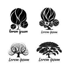 Abstract Tree Logo Design Vector. 