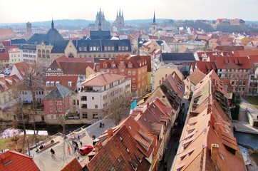Obraz premium Erfurt, Blick vom Turm der Ägidienkirche