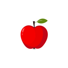Red apple - vector illustration Apple Icon in trendy flat style isolated on white background. Apple Icon page symbol for your web site design Apple Icon logo.