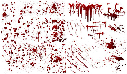 Blood background,ink splatter background, isolated on white.