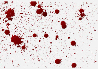 Blood background,ink splatter background, isolated on white.
