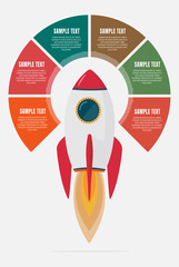 Presentation business infographic template with options. Vector illustration.