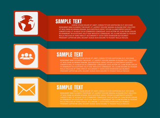 Presentation business infographic template with options. Vector illustration.