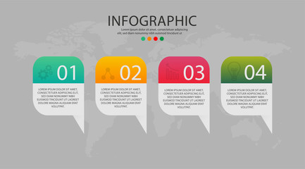 Presentation business infographic template with options. Vector illustration.