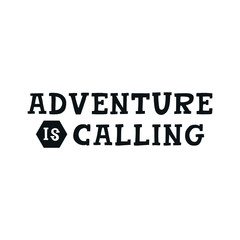 Adventure is calling - Cute hand drawn nursery poster with lettering in scandinavian style.