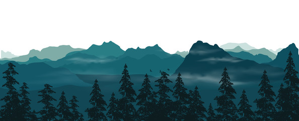 Beautiful forest full Tree banners. © NikhomTreeVector