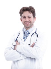 Portrait of young doctor with stethoscope