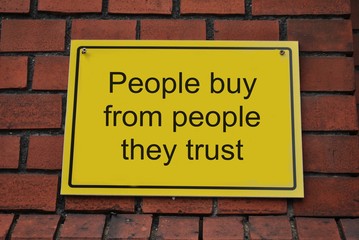 People buy from people they trust